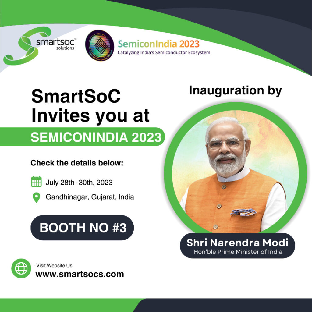SmartSoC Solution at Semiconindia 2023